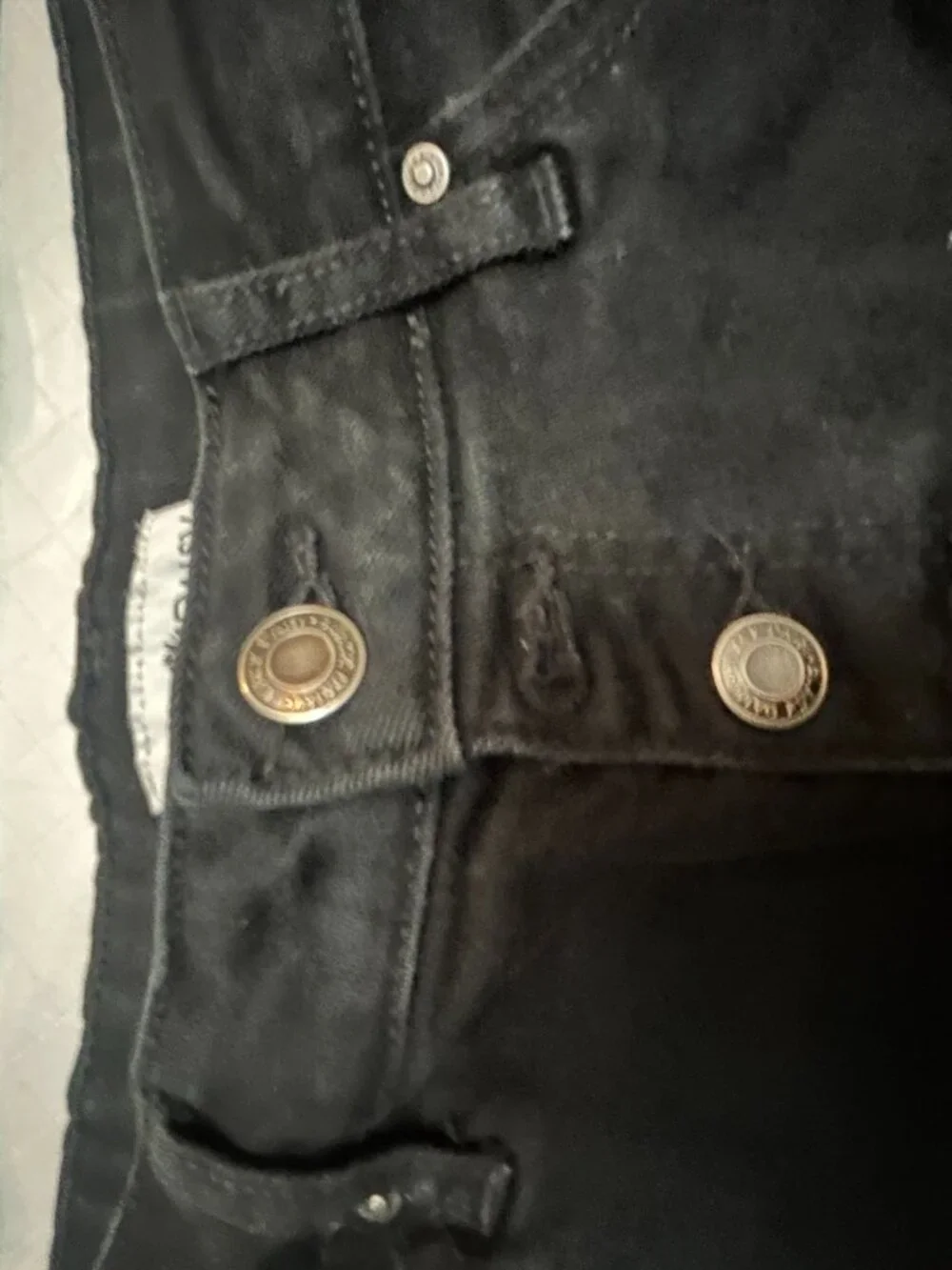 Black Daisy Black Denim Jean Shorts High Rise‎ Women’s